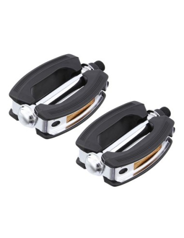 Classic Rubber Pedals VP-813 9/16 Black/Chrome.